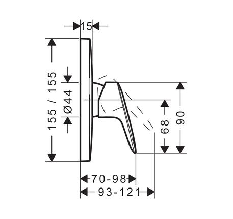 Bộ trộn âm 1 đường nước Logis 589.52.436